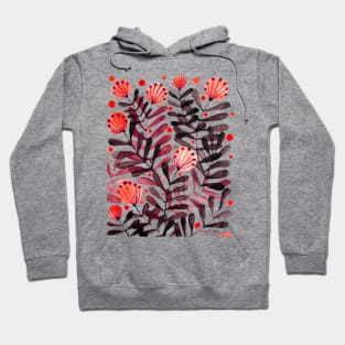 Flowers and foliage - red and orange Hoodie